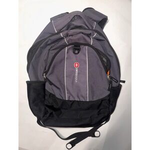 SwissGear Airflow Backpack Grey Black Orange Interior Laptop Travel Bag